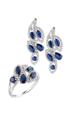 Комплект RalfDiamonds Natural Sapphire & Round Brilliant Set (37388)