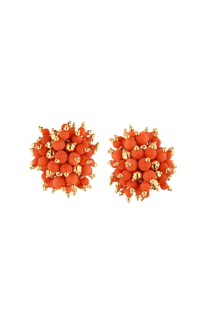 Комплект  Natural Salmon Coral & Yellow Gold (38514) №2