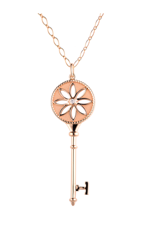 Подвеска Tiffany & Co Daisy Key in Rose Gold with a Diamond LARGE (36557)