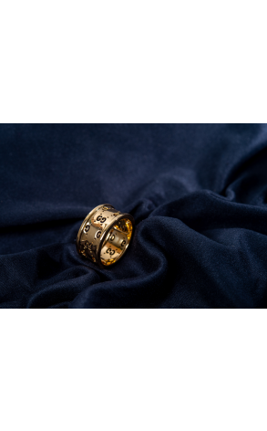 Кольцо Gucci Icon Logo Wide Yellow Gold Ring (35898) №2