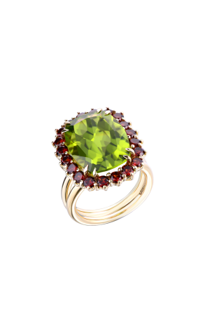 Кольцо Dolce & Gabbana Heritage Peridot & Garnet & Yellow Gold 405-747 (40936)