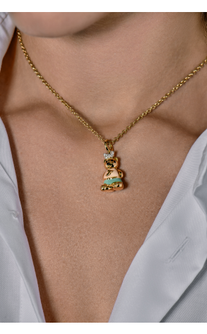 Подвеска Aaron Basha Teddy Bear Charm with the Letter J Diamonds & Yellow Gold (42110) №4