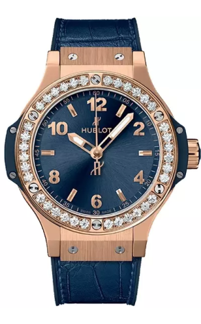 Часы Hublot Big Bang Gold Blue Diamonds 361.PX.7180.LR.1204 (43009)