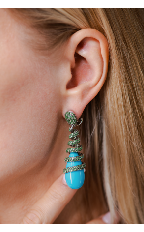 Комплект  Chrysolites & Turquoise White Gold в стиле De Grisogono (38019) №8