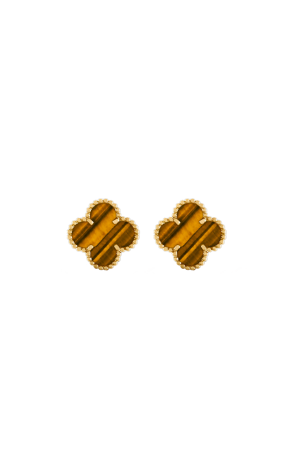 Серьги Van Cleef & Arpels Vintage Alhambra Tiger Eye VCARD40500 (37981)