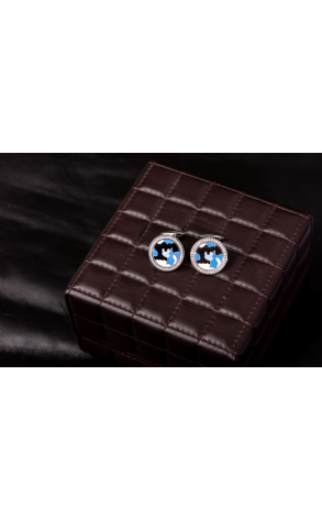 Запонки Jacob & Co Enamel and Diamonds Cufflinks (35949) №2