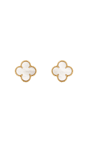 Серьги Van Cleef & Arpels Vintage Alhambra Yellow Gold Mother-of-Pearl VCARA44100 (36496)