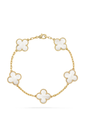 Браслет Van Cleef & Arpels Vintage Alhambra 5 Motifs Yellow Gold Mother-of-Pearl VCARA41800 (42764)