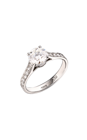 Кольцо GIA 1,07 ct F/VS2 Round Brilliant & White Gold (41286)