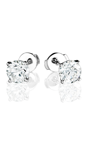 Пусеты GIA 1,50 G/VVS2 - 1,50 ct G/VVS2 ExExEx Round Cut Diamonds (41867)