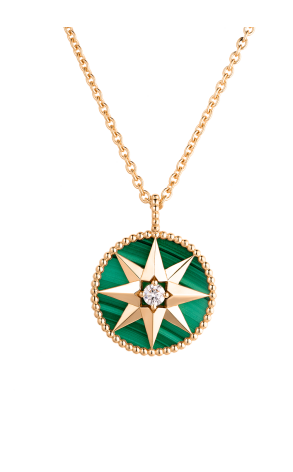 Подвеска Dior Rose Des Vents Medallion Yellow Gold, Diamond and Malachite JRDV95053_0000 (36539)