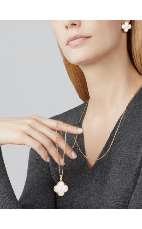 Колье Van Cleef & Arpels Magic Alhambra Long Necklace 1 Motif Yellow Gold Mother-of-pearl VCARO49L00 (39922) №3