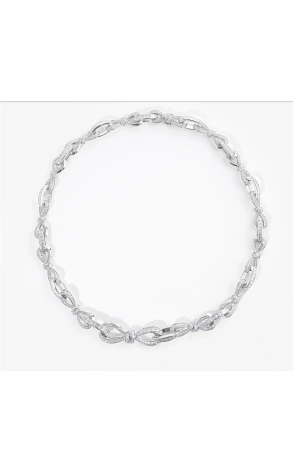 Колье  в стиле GRAFF Tilda's Bow Diamond Link Necklace 8,53 ct (42056) №4