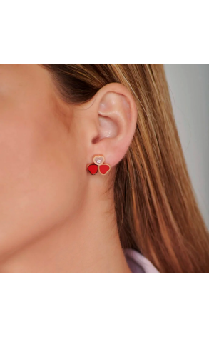 Серьги Chopard Happy Hearts Rose Gold & Cornelian 83A083-5801 (41476) №2