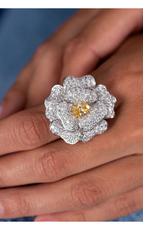 Кольцо RalfDiamonds Flower 5.82 ct White Gold & Diamonds RDR (36882) №4