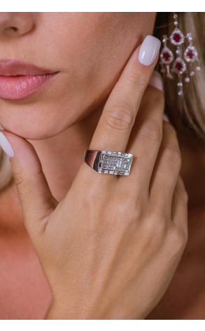 Кольцо  2.15 сt Princess & Baguette Diamonds (37782) №3