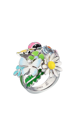 Кольцо Dior Diorette Aquamarine Diamond Enamel (37696) №2