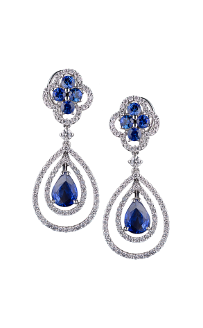 Серьги Gianni Lazzaro Diamonds & Sapphire White Gold (36724)
