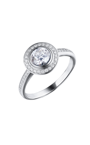 Кольцо Cartier D'Amour Platinum Round Brilliant 0,75 сt F/VVS2 (36277)