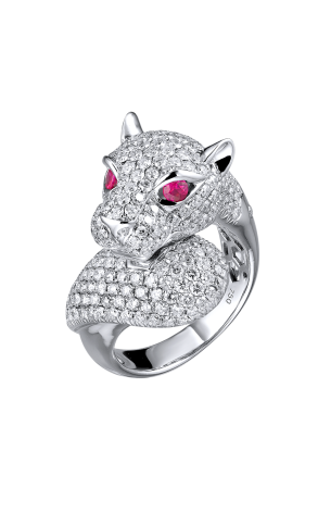 Кольцо  White Gold Diamonds 3.30 ct & Ruby (36862)