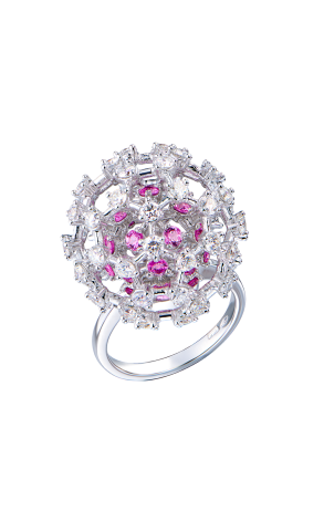 Кольцо Damiani Diamonds & Ruby White Gold (43573)