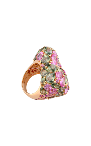 Кольцо Yanush Gioielli Madagascar Pink & Green Sapphires & Pink Gold YR30462PSPPSPG (40813) №2