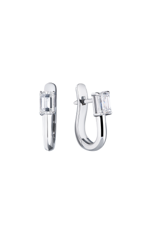 Серьги  0,90 ct Baguette Cut Diamonds & White Gold (40672)