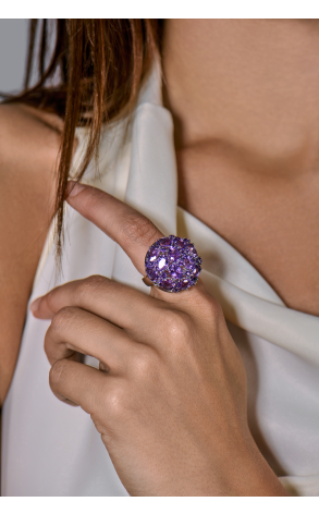 Кольцо  White Gold & Amethyst (43390) №2