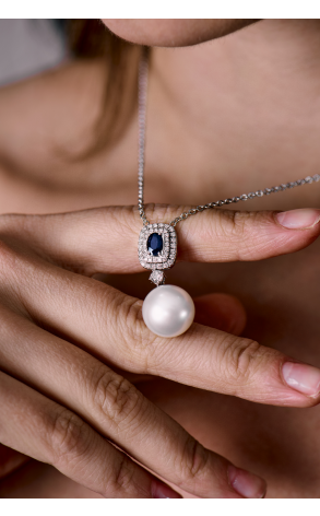 Подвеска UTOPIA Gallery Collection Diamonds & Pearl & Blue Sapphire YGP6BBZSS (40471) №3