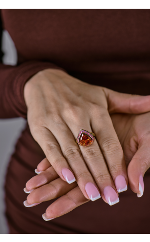 Кольцо  Moving Multi-Gemstone Yellow Gold Ring (41976) №2