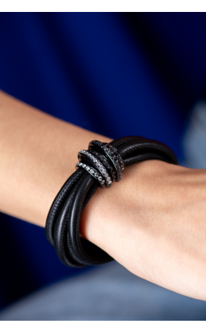 Браслет De grisogono Allegra Black Ceramic White & Black Diamonds 45802/02 (37419) №2