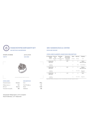 Кольцо  2,01 ct Round, Baguette, Marquise, Pear Cut Diamonds & White Gold (42539) №2