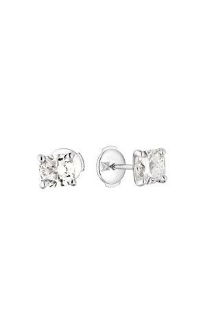 Пусеты GIA 1,02 ct N/VS2 - 1,06 ct K/I1 Cushion Diamonds (37856)