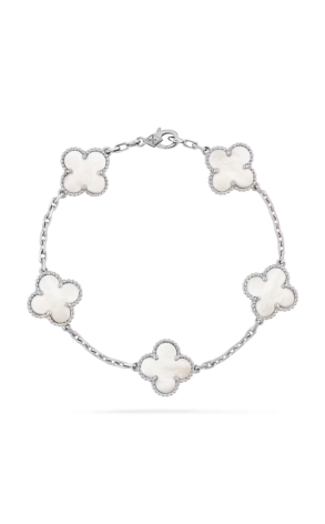 Браслет Van Cleef & Arpels Vintage Alhambra white gold Mother-of-pearl VCARF48400 (39890)