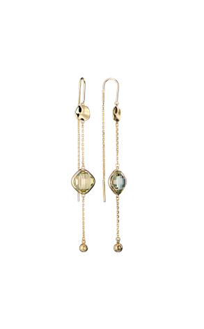 Серьги Бронницкий ювелир САНТОРИНИ Yellow Gold & Amethyst (43393)