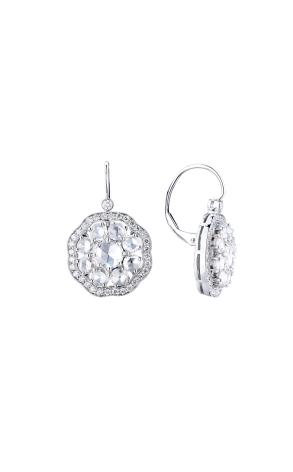 Серьги Tiffany & Co Enchant Fleur Hook Earrings Platinum (40786)