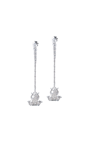 Серьги  3,00 ct Round Cut Diamonds Frog (41131)