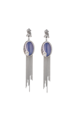 Серьги Carrera y Carrera Sierpes Maxi White Gold & Chalcedony & Diamonds DA13603 (40634)