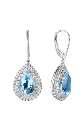 Серьги Tiffany & Co Soleste® Aquamarine and Diamond (36318)