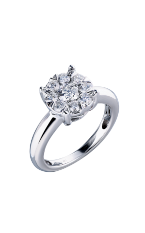 Кольцо  с природными бриллиантами 0,99 ct G/I1 (37354)