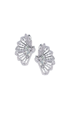 Серьги Garrard Fanfale Collection White Gold & Diamonds & Mother of pearl JEFFWG01 (41345)