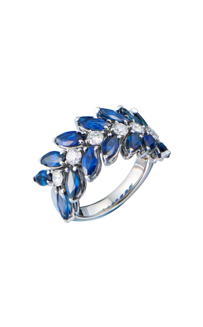 Кольцо Prima Exclusive 4,95 ct Sapphires & 0.92 ct Diamonds & White Gold (42511)