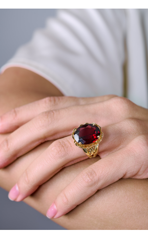Кольцо Dolce & Gabbana Barocco Yellow Gold & Garnet WRFE8G WGA Z0000 (41002) №4