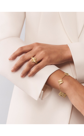 Браслет Van Cleef & Arpels Vintage Alhambra 5 motifs yellow gold VCARP3JK00 (42146) №2