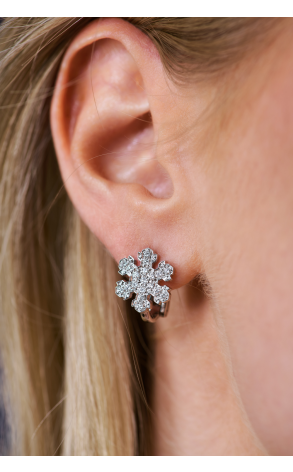 Серьги Bvlgari Snowflake White Gold & Diamonds (40100) №3