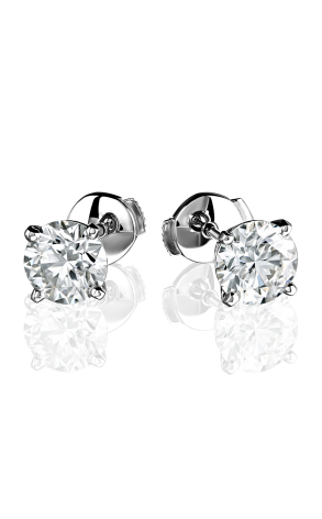 Пусеты GIA 2.01 ct F/VVS2 - 2.0 ct F/VVS2 White Gold (37076)