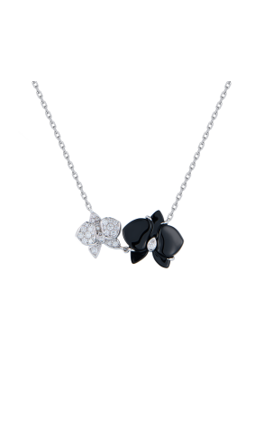 Колье Cartier Caresse d’Orchidèes White Gold Diamond & Onyx B7217200 (42224)
