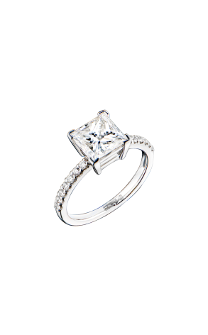 Кольцо Parure Atelier 2,01 ct I/VVS2 Square Cut Diamond (41323)