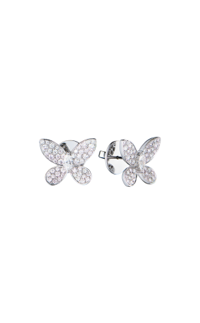 Серьги  в стиле GRAFF Butterfly White Gold Diamonds 1,09 ct (42809)