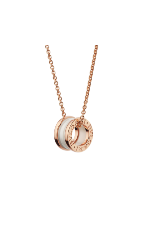 Подвеска Bvlgari B.Zero1 Rose Gold & White Ceramic 346082 (44016)